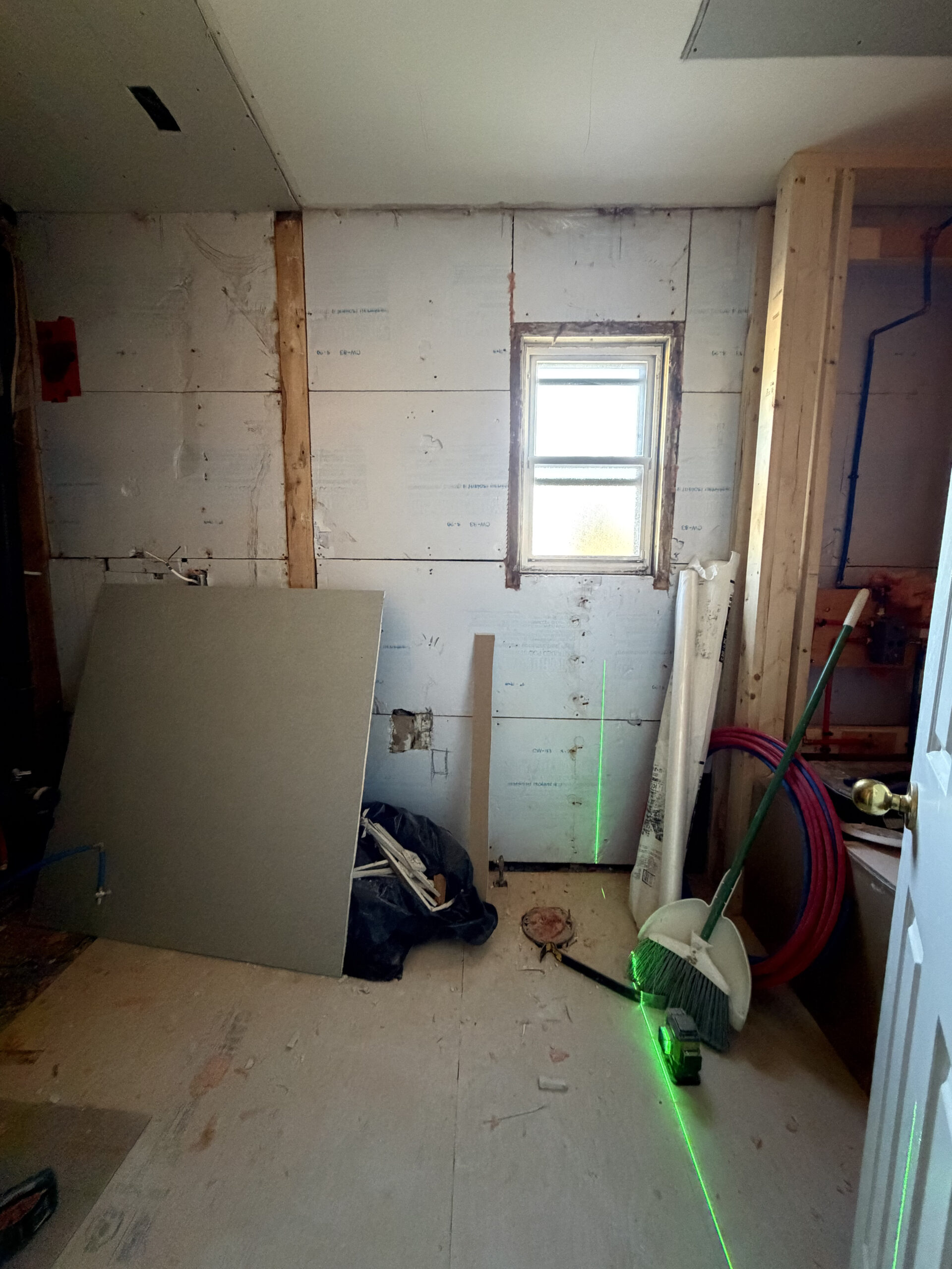 Etobicoke bathroom renovation demolition plumbing roughin