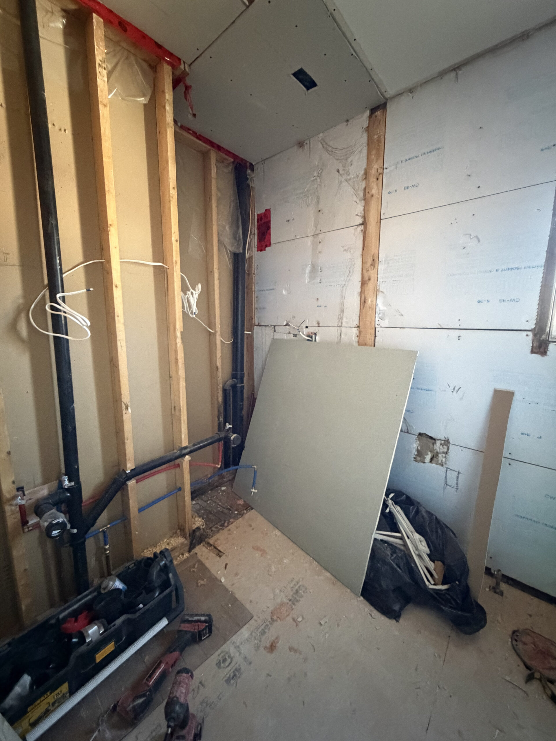 Etobicoke bathroom renovation framing electrical prep