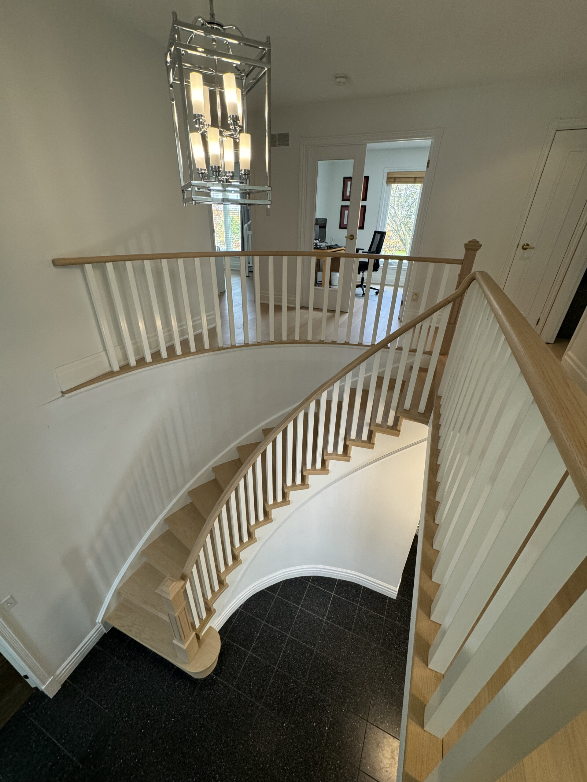 Bright upstairs hallway renovation