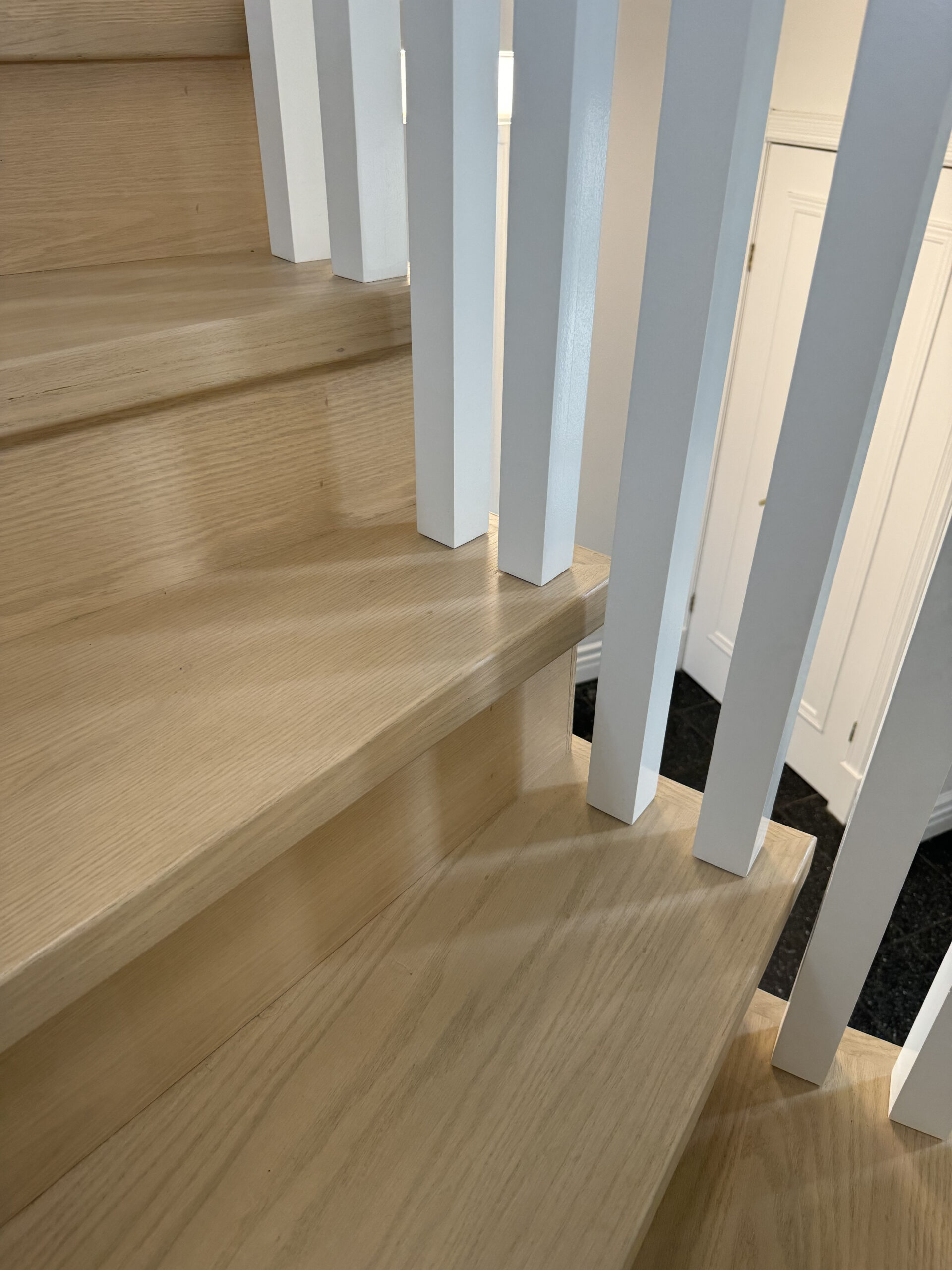 Etobicoke home remodeling wooden staircase view