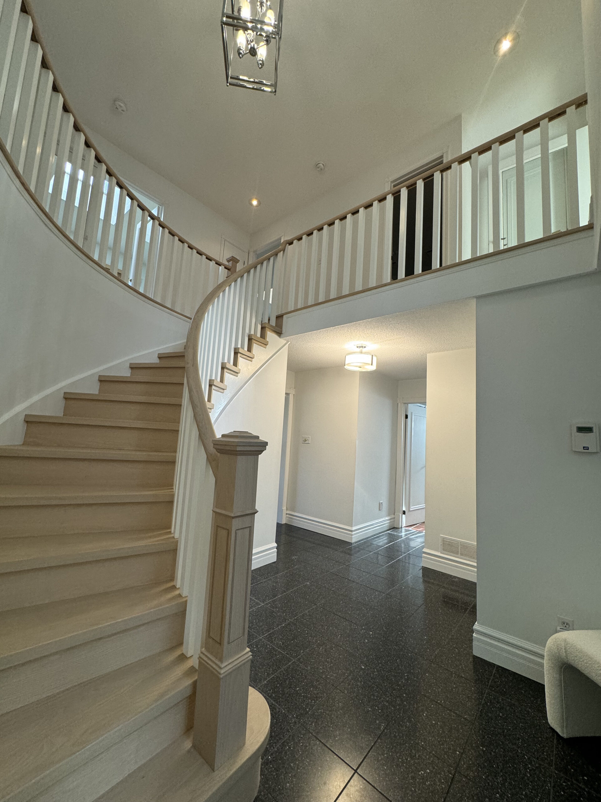 Etobicoke staircase wood newel post