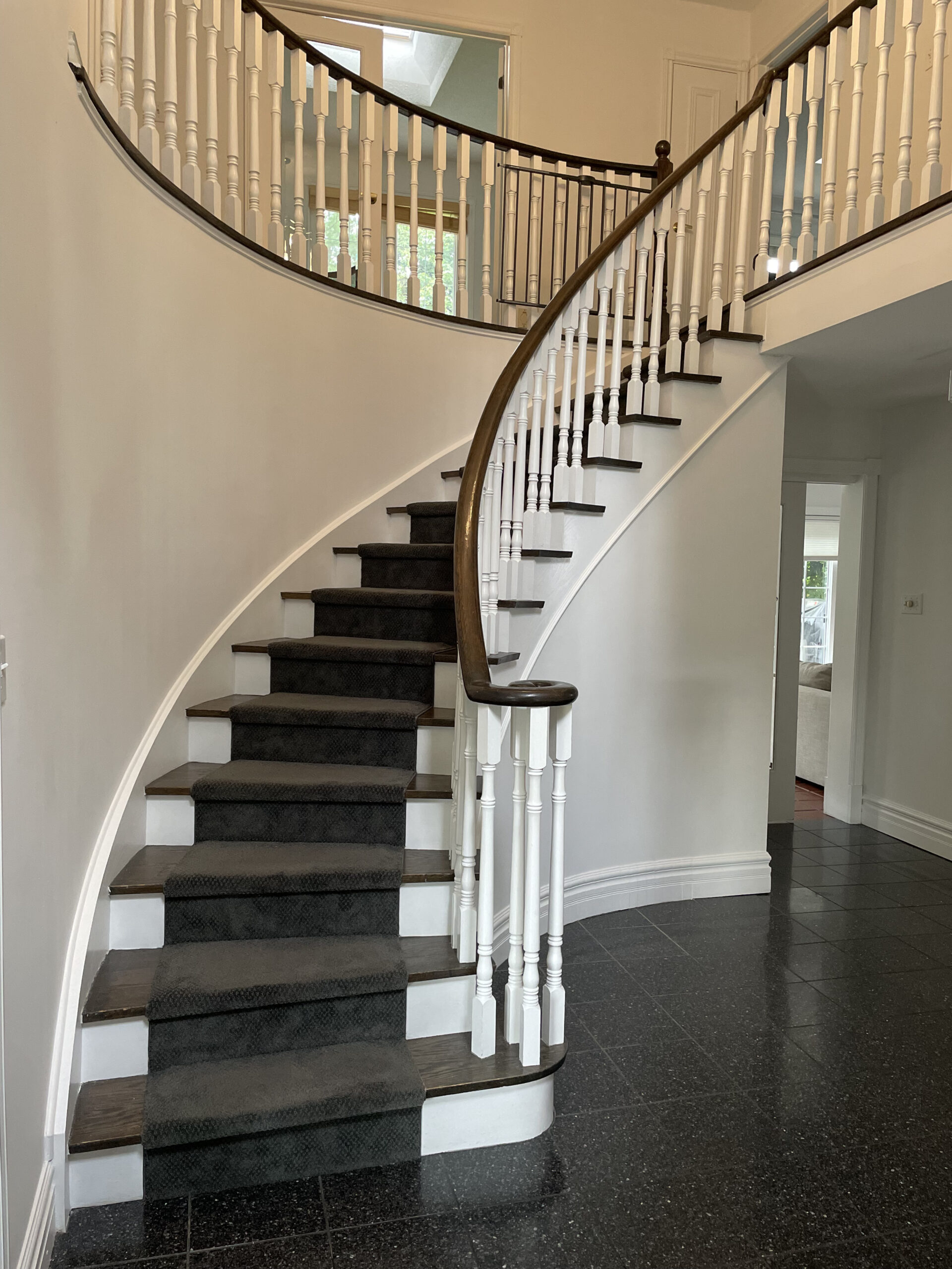 Osoba renos curved staircase before renovation
