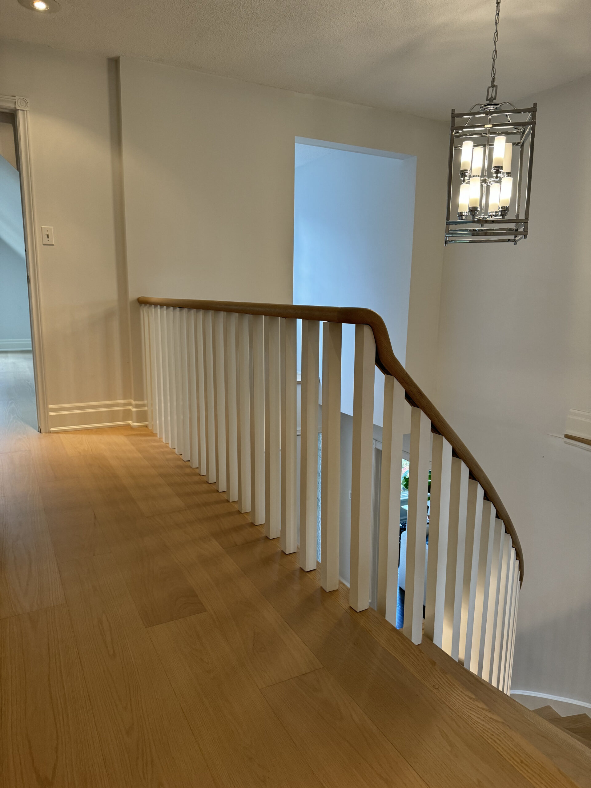 Staircase lighting upgrade etobicoke renovation