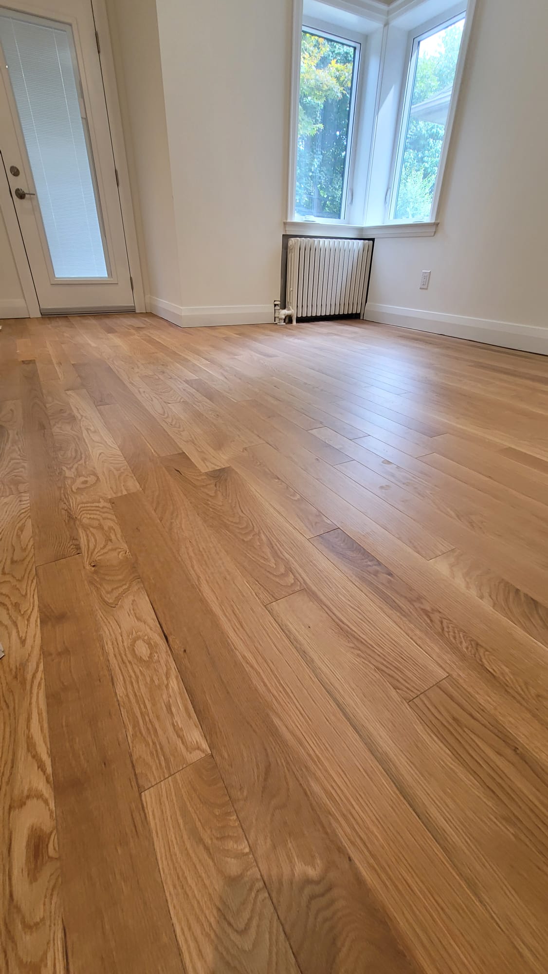 Hardwood floor and staircase renovation living room