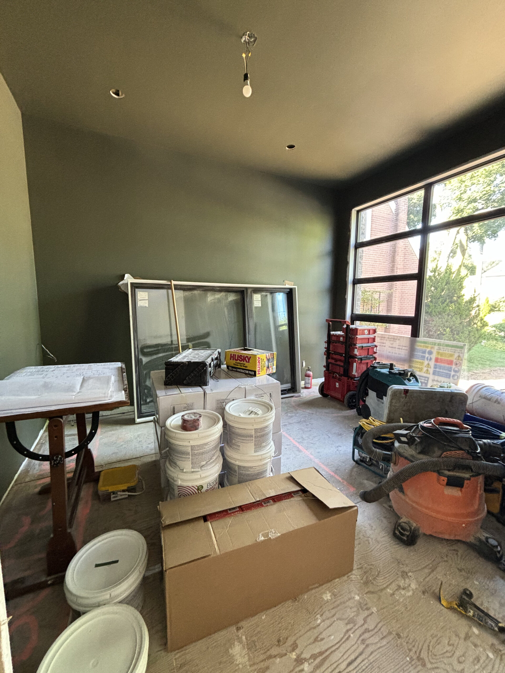 Green office space during renovation