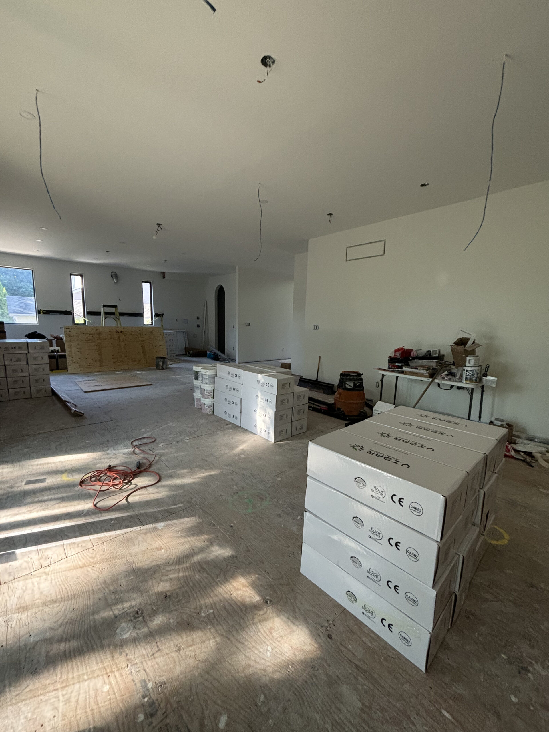 Kitchen area under construction