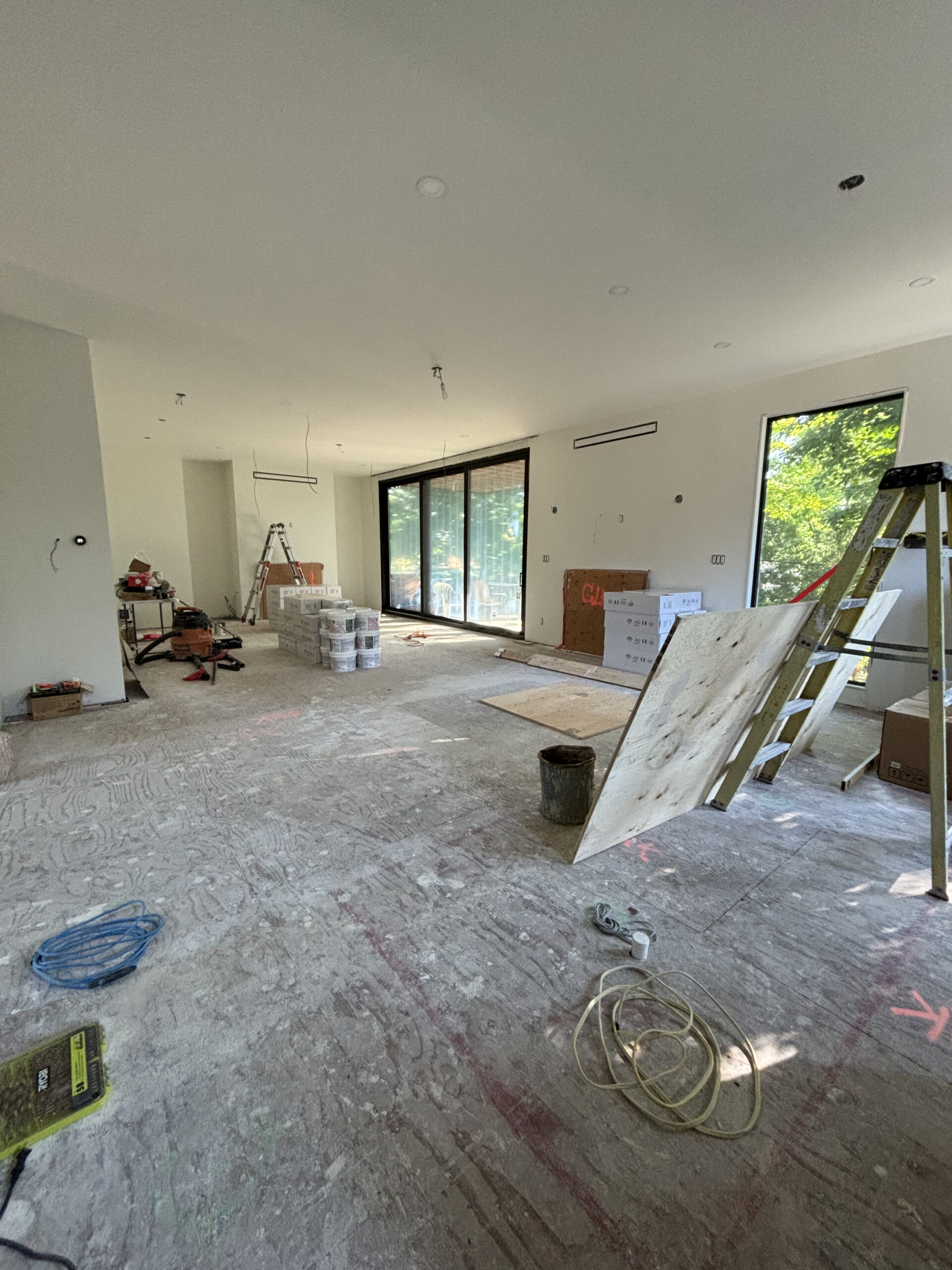 Living room construction phase