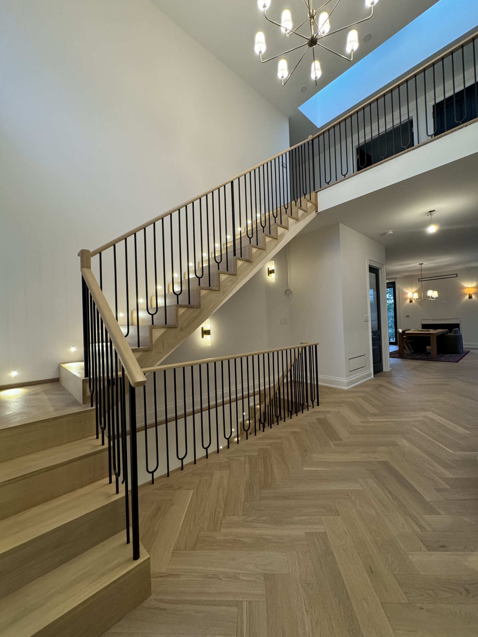 Modern home renovation finished staircase