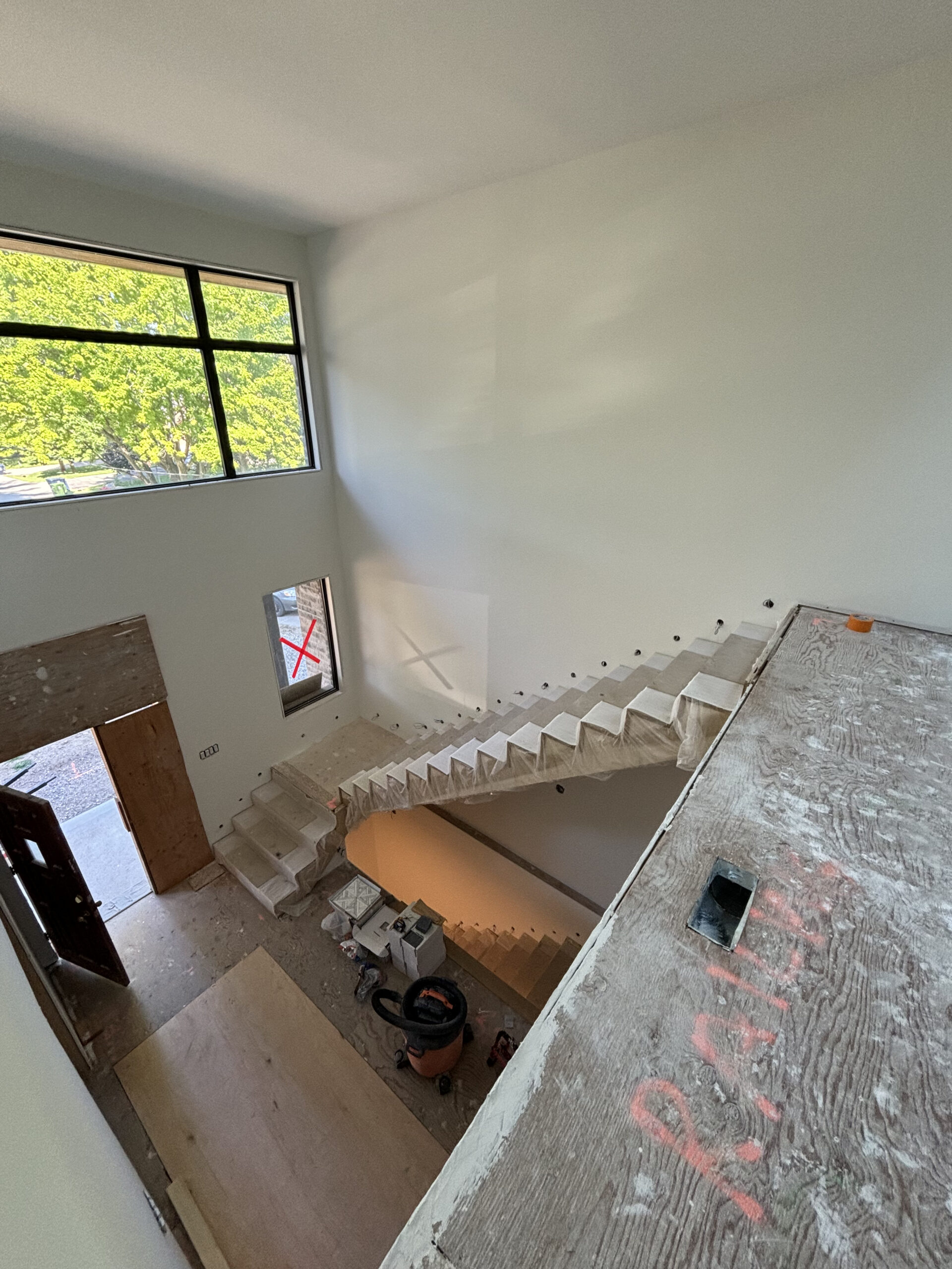 Staircase from above before renovation