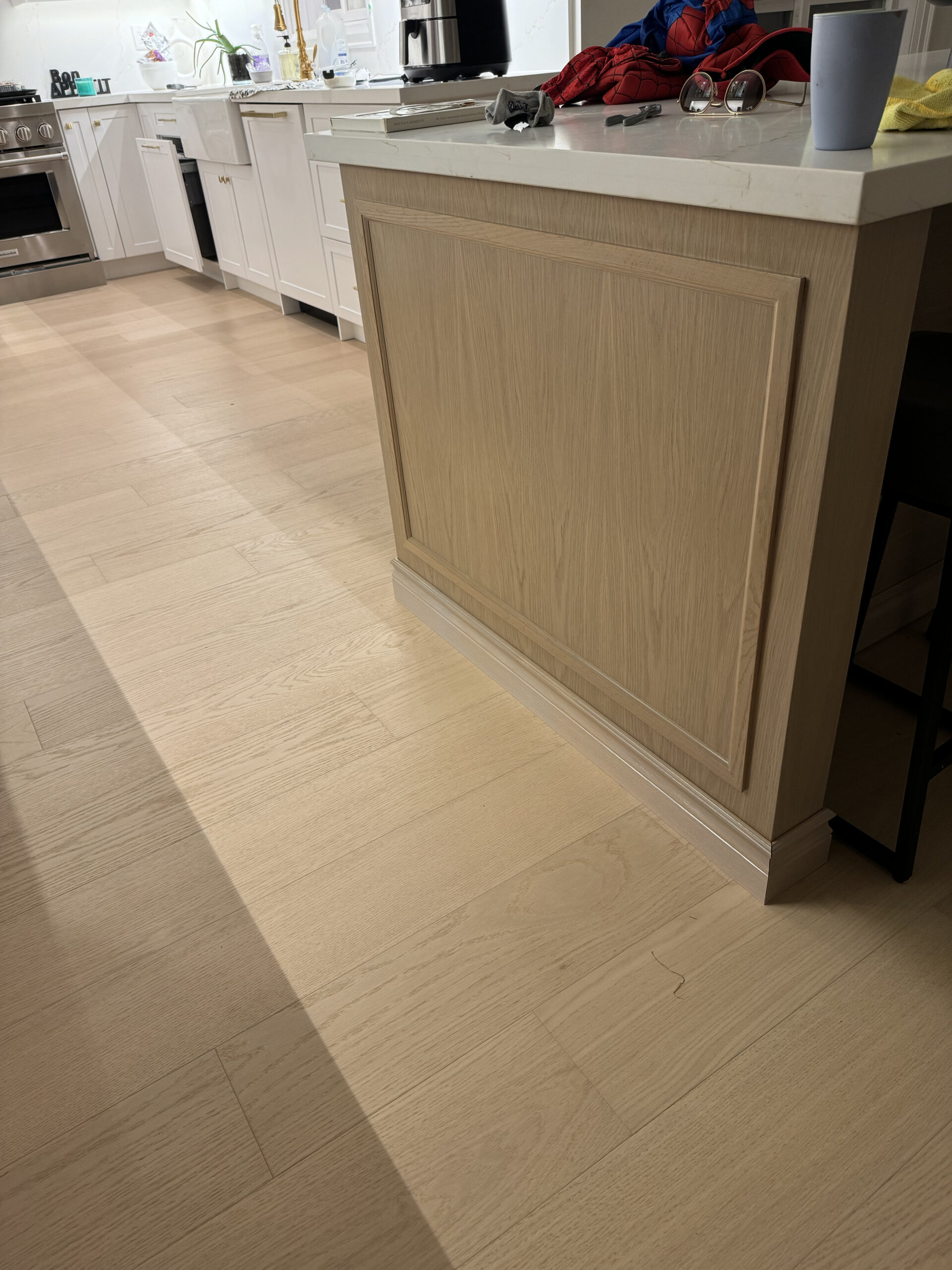 Kitchen remodel hardwood flooring