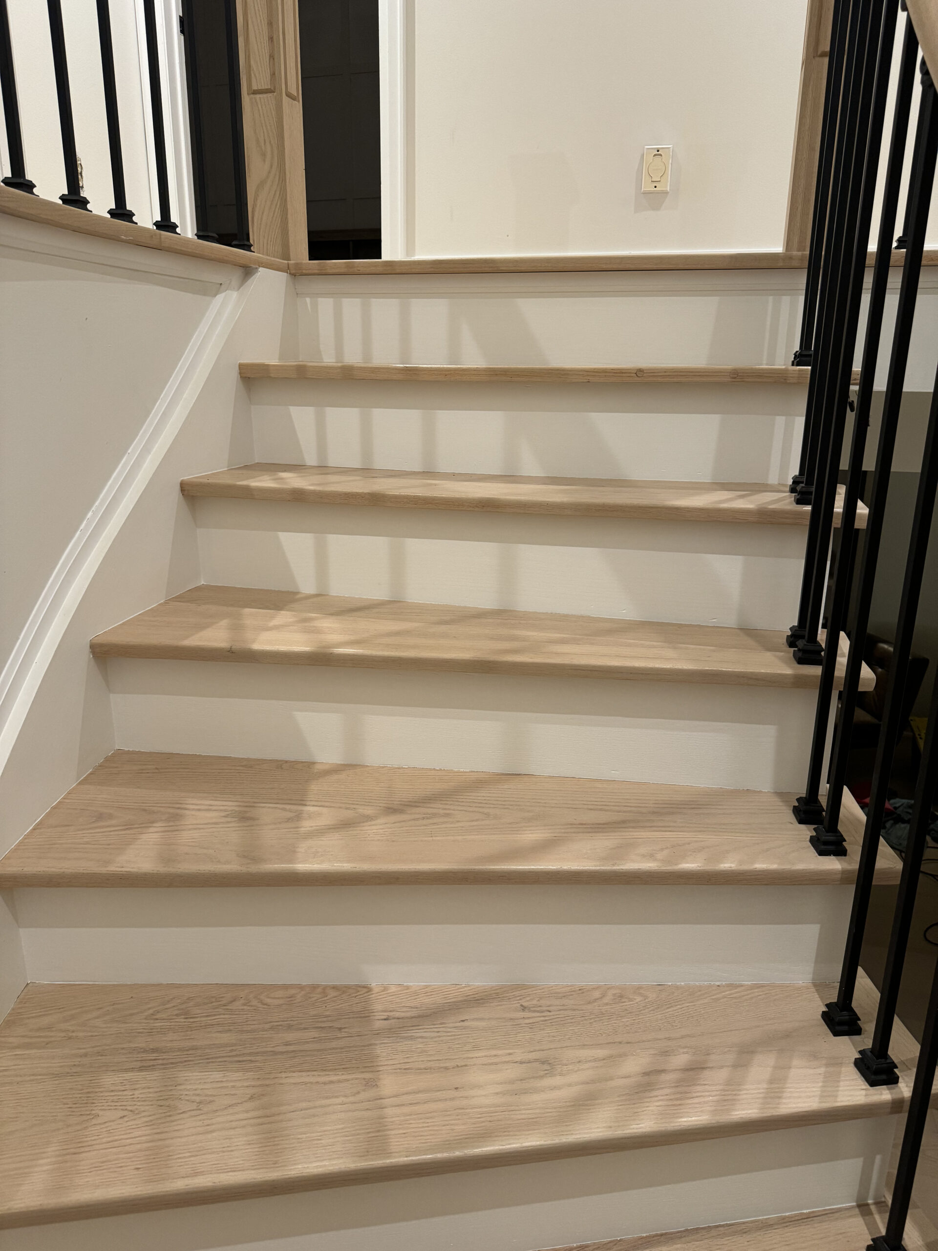Oak staircase renovation oakville home
