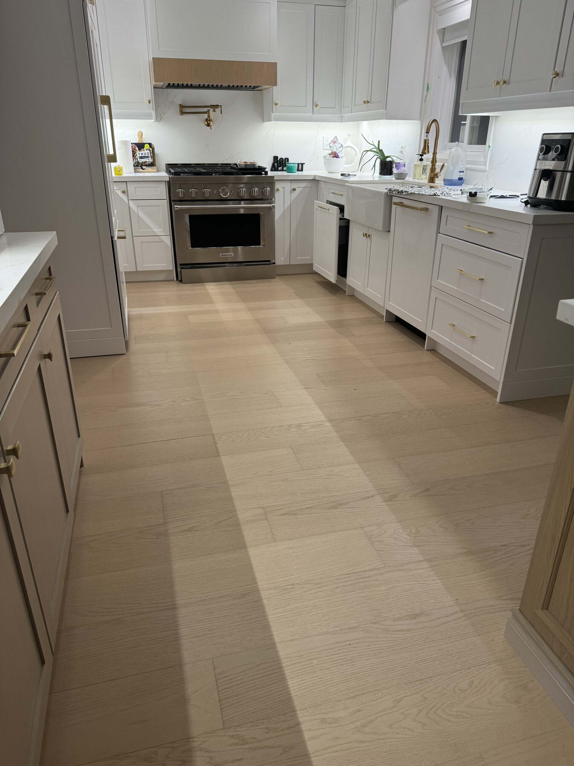 Open space remodeled home wood floor