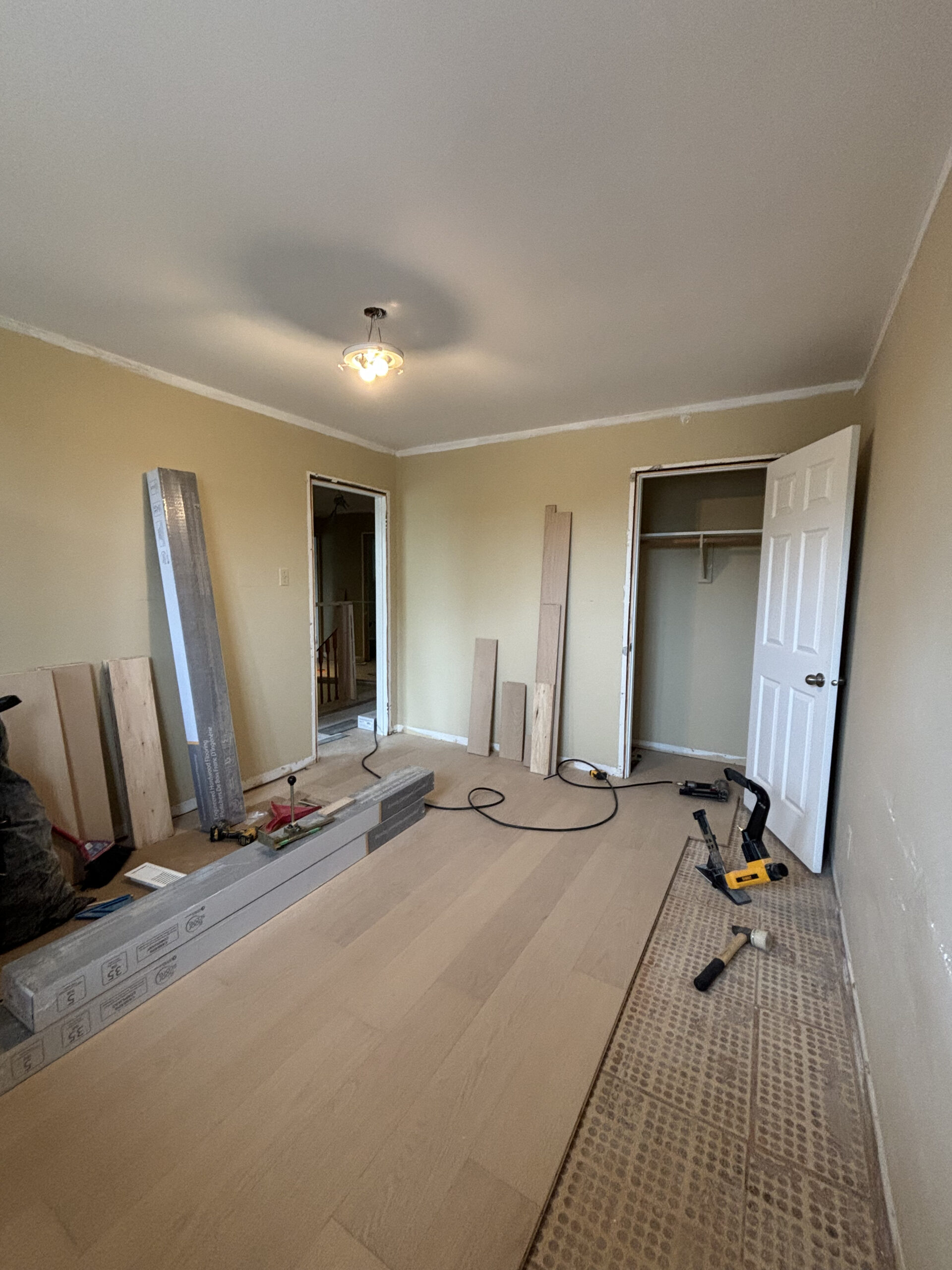 Osoba renos upper hallway mid renovation