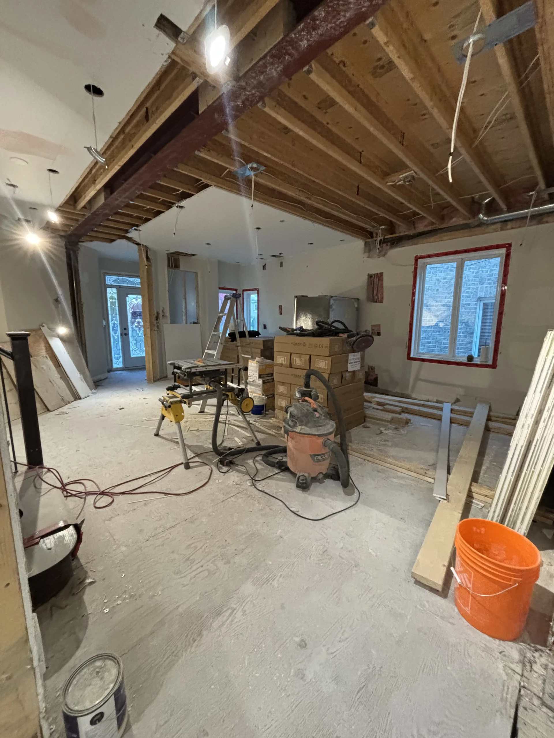 Timeless home renovation in thornhill construction progress