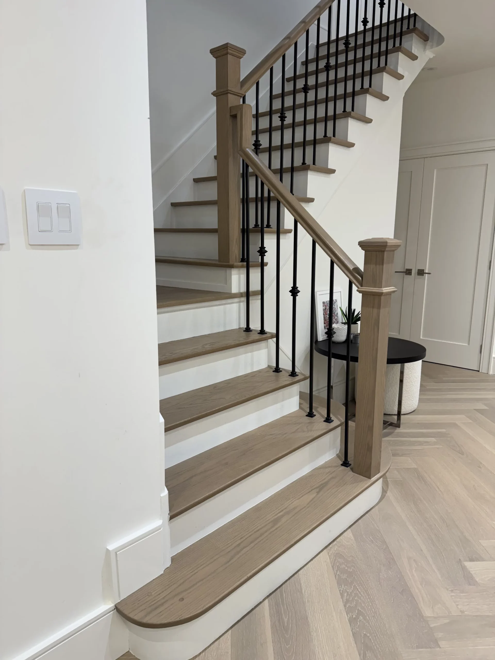 Timeless home renovation in thornhill finished staircase design