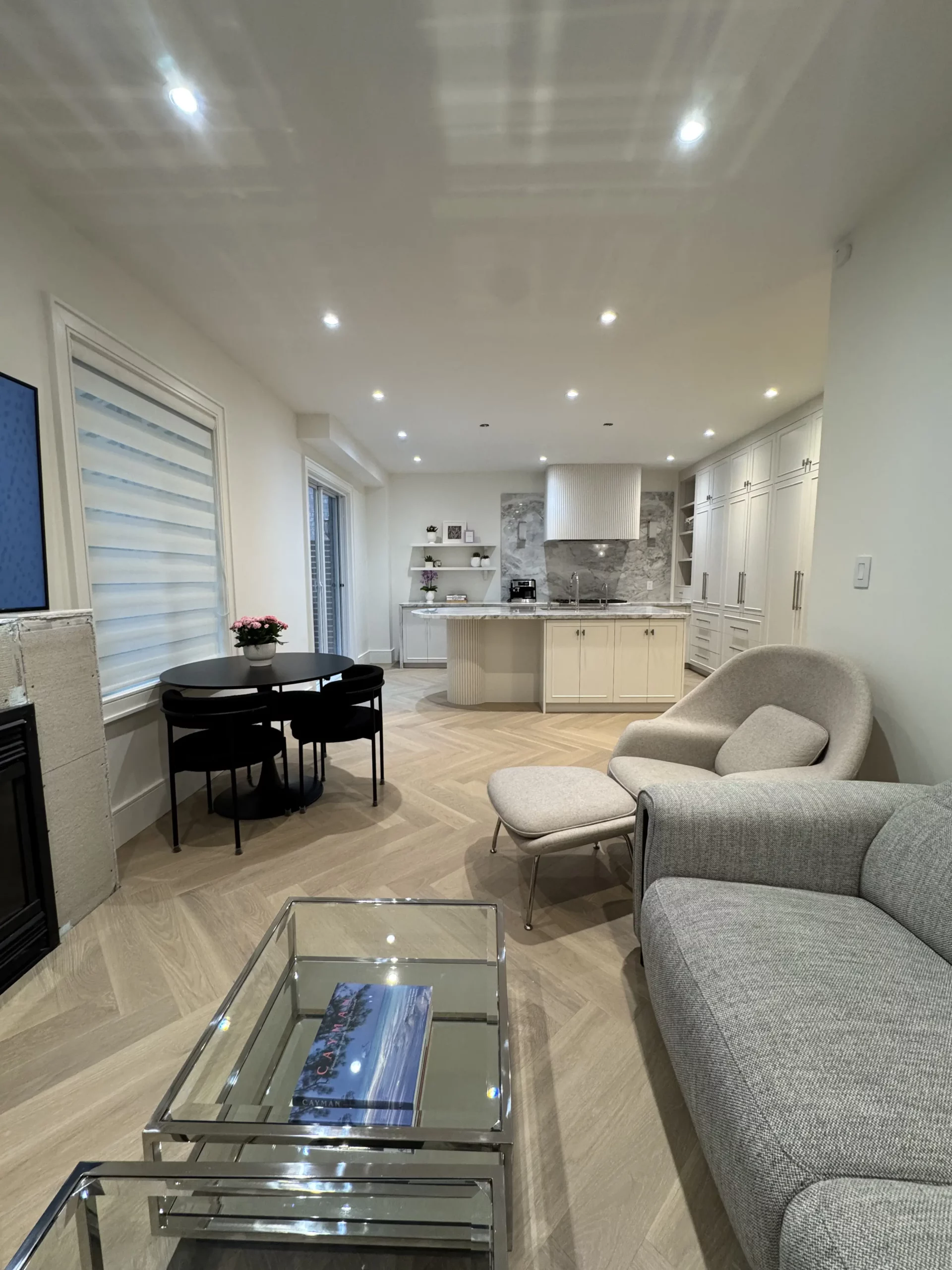 Timeless home renovation in thornhill living room and kitchen