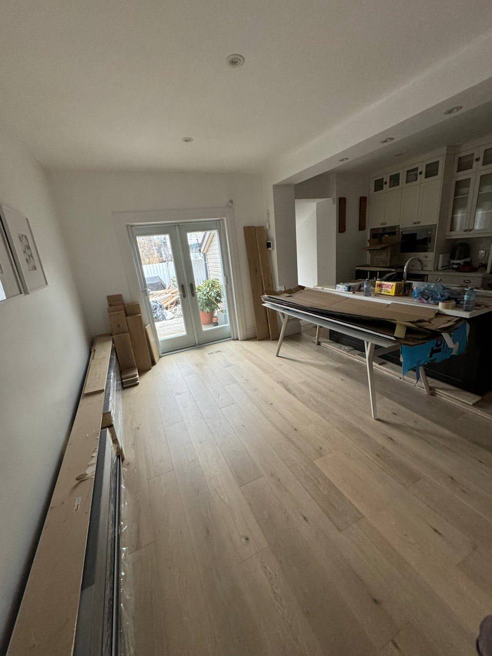Full house renovation light hardwood flooring installation