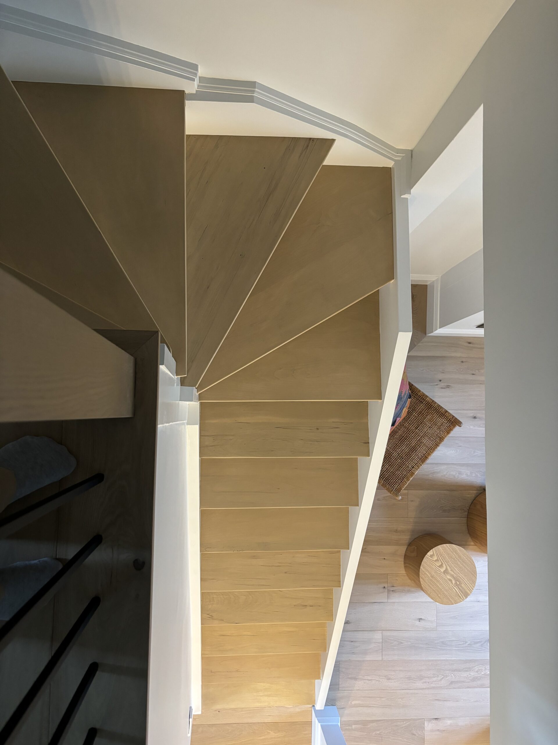 Full house renovation modern staircase overhead