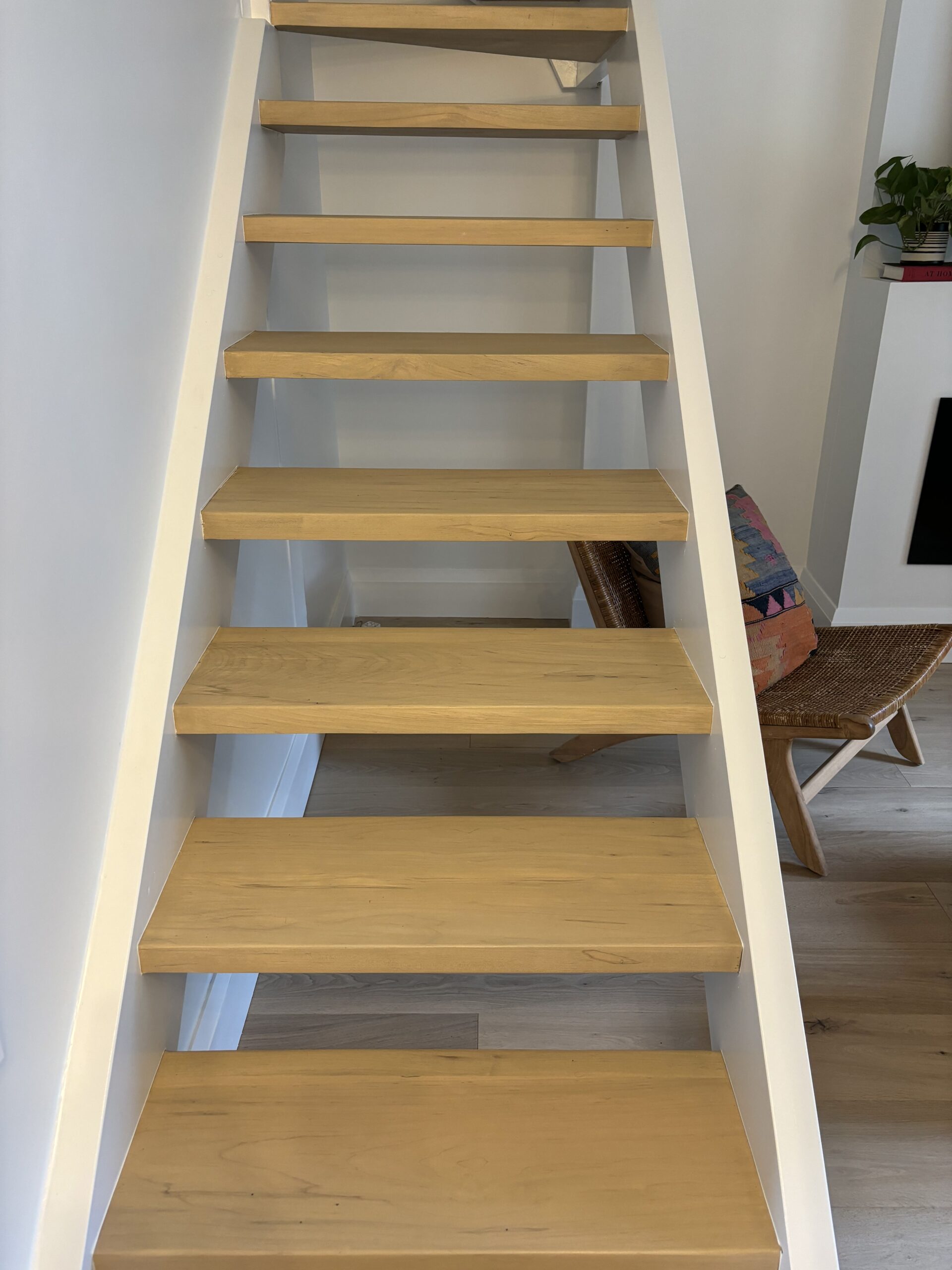 Staircase renovation close up