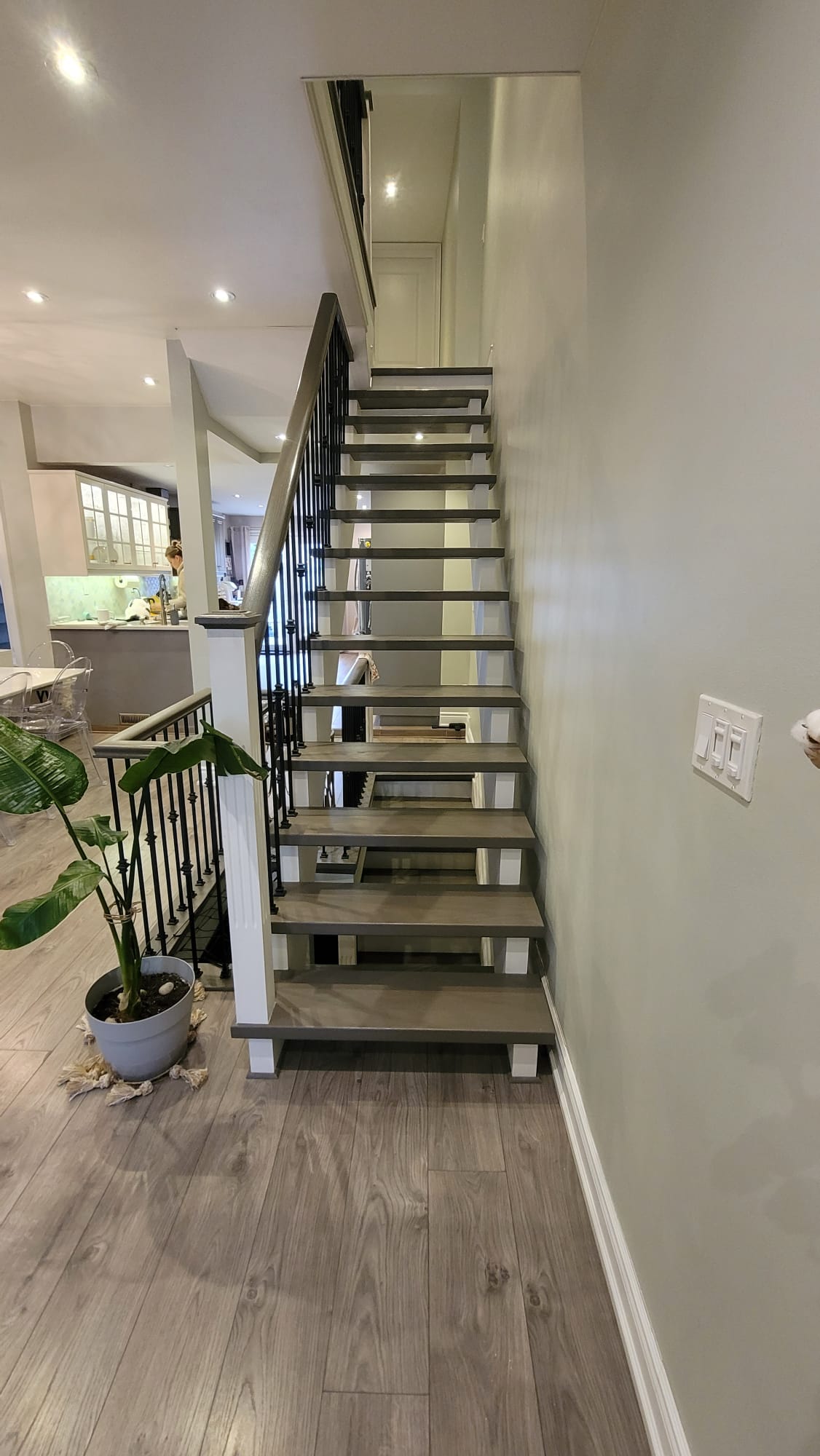 Before staircase renovation front view