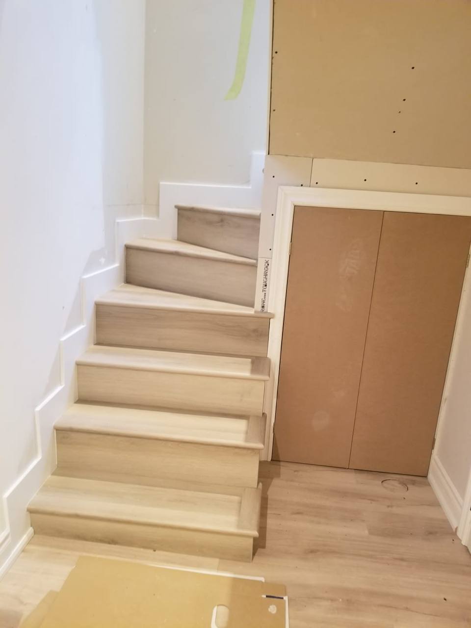Remodeled basement staircase